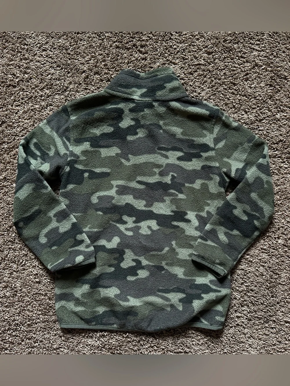 Eddie Bauer Kids Fleece 1/4-Zip Pullover Jacket - Green Camo
